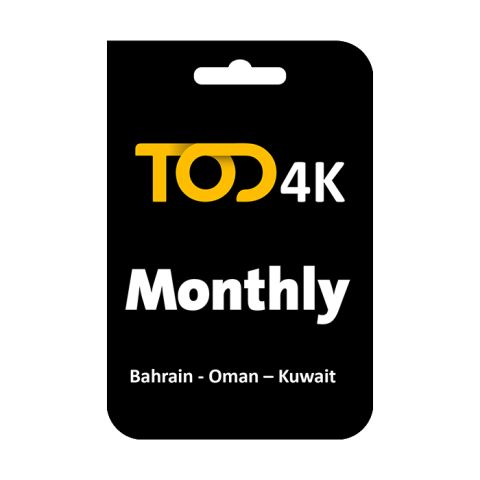TOD 4K Monthly Subscription Bahrain - Oman - Kuwait (Tier 1B)