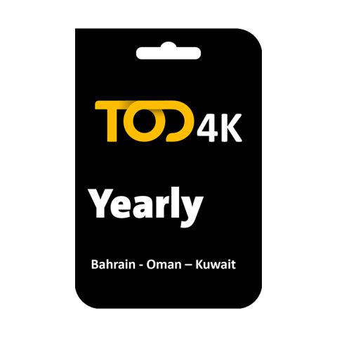 TOD 4K Yearly Subscription Bahrain - Oman - Kuwait (Tier 1B)