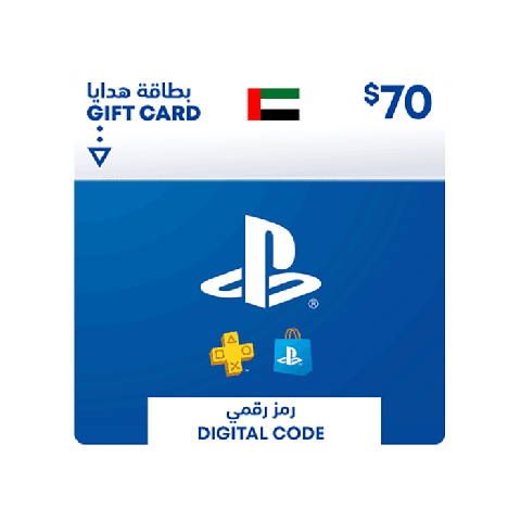 بطاقة شبكة ألعاب بلاي استيشن 70 دولار أمريكي (متجر الإمارات العربية المتحدة فقط)