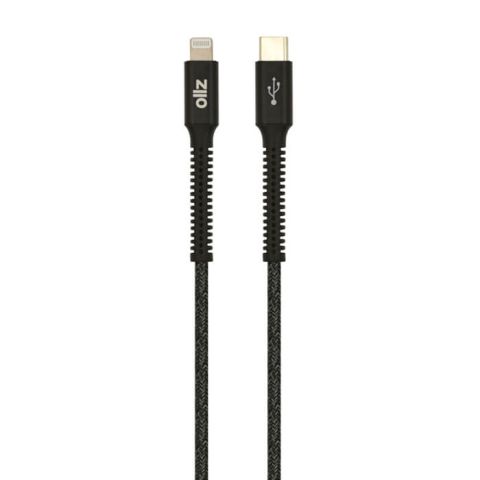 OllZ PowerCord3.BKUSB-C to Lightning PD Fast Charge Cable 3M-Black