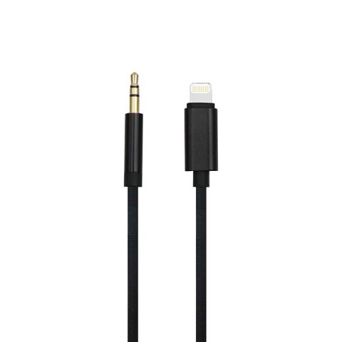 Pukka P.AUXCORD Braided AUX To Lightning Cable - Black