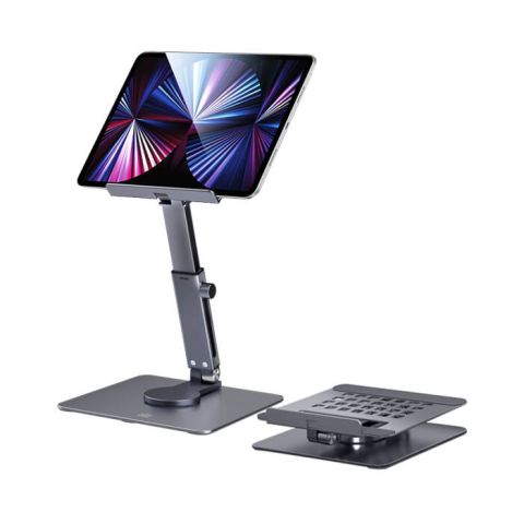 OllZ DeskMate5 360 Degree Rotating Foldable Tablet Holder - Space Gray