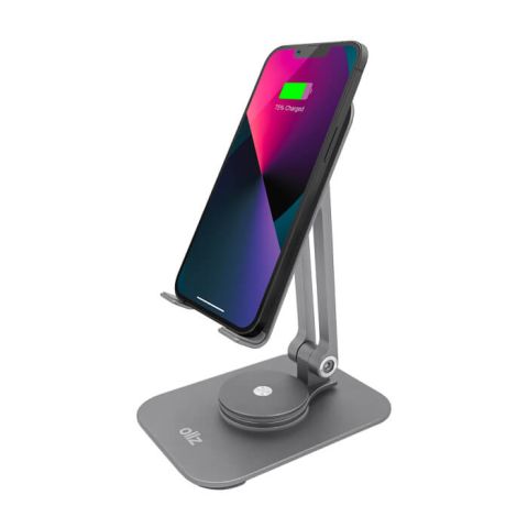 OllZ DeskMate6 360 Degree Rotating Foldable Phone Holder - Space Gray