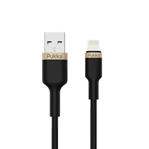 Pukka P-Cordi USB-A to Lightning  Cable -  Black
