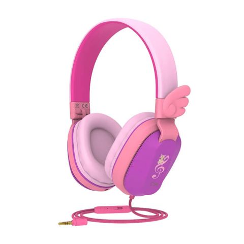 Riwbox Kids Wired Over-Ear Headphones - Purple/Pink
