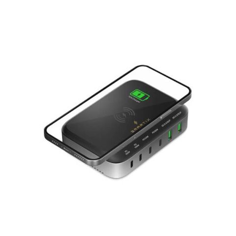 Smartix 100W Power Hub 100W USB-C PD 30W USB-A QC Charges Up To 7 Gadgets - Gray