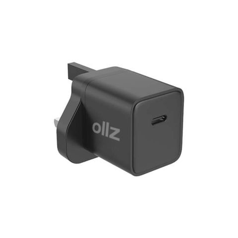 OllZ PowerCharge35PD 35Watt GaN Super compact USB-C Ported PD 35W  UK plug  Black