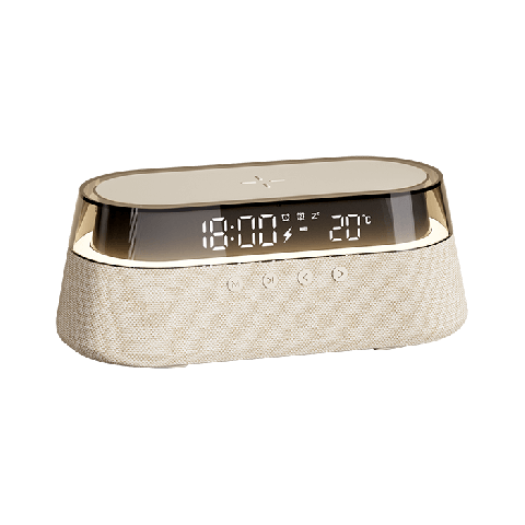 Ollz Timecharge  Magsafe Wireless Charger With Bluetooth Speaker & LED Lamp