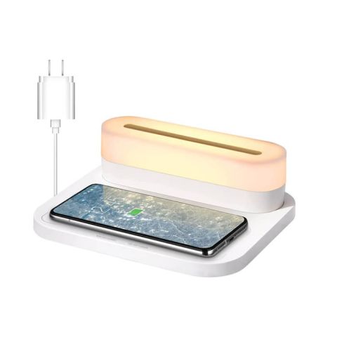 OllZ PowerLamp Wireless Charger With LED Lamp White