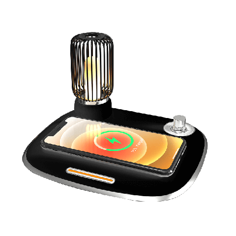 OllZ HyperDesk Wireless Charger With  LED Lamp Beige