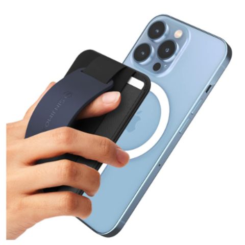 Sinjimoru M-Band Grip for Magsafe 3 in 1 Wallet (Navy)