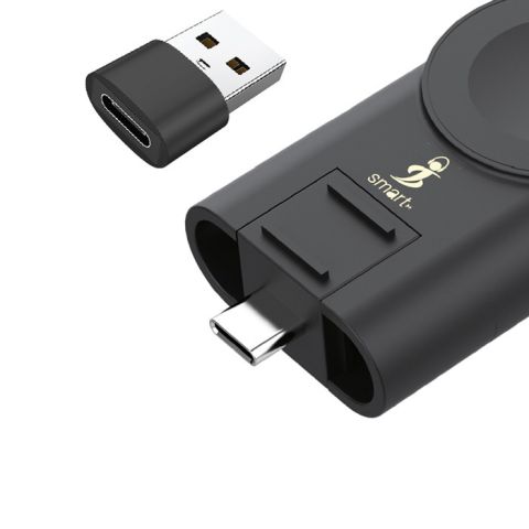 Smart Premium Wireless Watch Charger Multi angle adjustable USB-A Adaptor included.