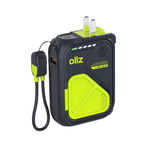 OllZ PowerPack10K Travel Charger Powerbank 10000 mAh 22.5 Watt-Black