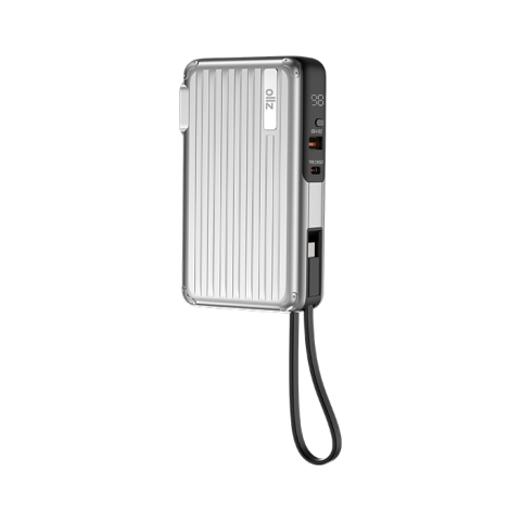 OllZ TravelPack10K 1000 mAh Power Bank with AC Charger & Built-In USB-C Cable