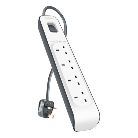 Belkin 4 Way Surge Protection Strip With USB Charging - 2m - White