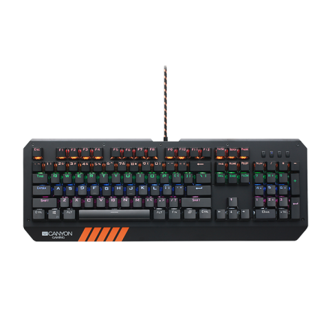 CANYON Hazard Wired Multimedia Gaming Keyboard, Rainbow LED - Black