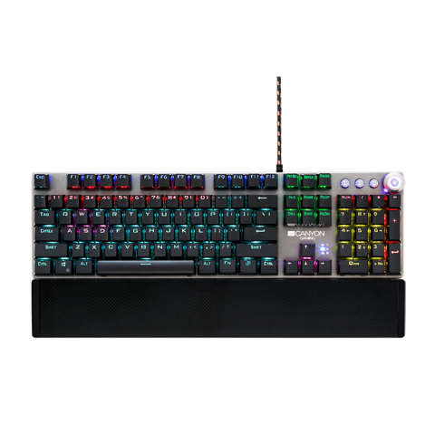 CANYON Nightfall Wired Mechanical Gaming Keyboard, Black/Lighting Effects