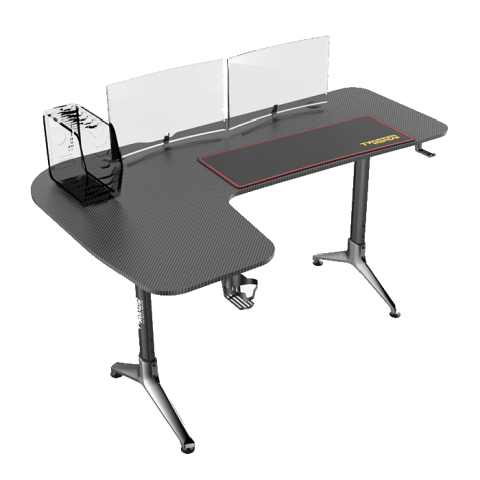 Twisted Minds Y Shaped Gaming Desk Carbon fiber texture - Left