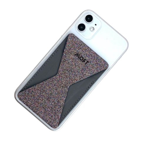 Moft Phone Grip With Wallet - Sparkle Silver