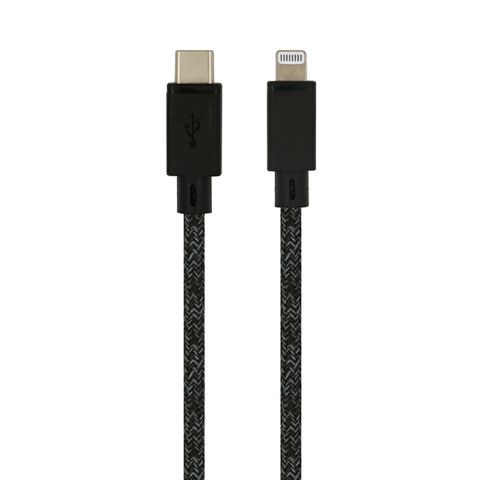 OllZ MFi Premium TPE Housing USB-C to Lightning PD Fast Charge Cable 1.2m - Black