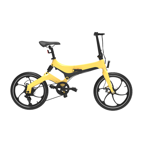 OllZ S6L E-Bike 20" Wheel, 36V/250W, 55km Range - Black & Yellow