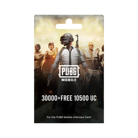 نقاط لعبة ببجي بقيمة (30000 + مجاني 10500 UC)