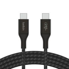  كابل Belkin BoostCharge USB-C إلى USB-C مجدول ‏240 واط PD ‏48V/5A ‏1 متر
