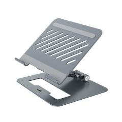 OllZ HyperStand Aluminum Laptop Stand With Docking Station - Space Gray