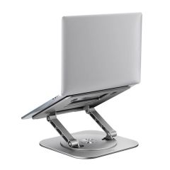 OllZ DeskMate7 Degree Rotating Foldable Laptop Holder - Space Gray