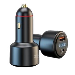 OllZ CarBoost100W Car Charger With USB-C to USB-C cable - Black
