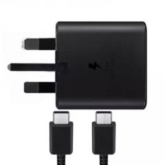 Samsung 25W PD Adapter with USB-C to USB-C Cable Black