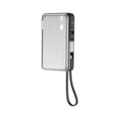 OllZ TravelPack10K 1000 mAh Power Bank with AC Charger & Built-In USB-C Cable