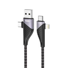 Fuze F.UnilinkACCL USB-A/USB-C to USB-C/Lightning 60 Watt 1.2 m