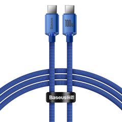 Baseus Crystal Shine Series Fast Charging Cable Type-C To Type-C 100W 1.2m - Blue