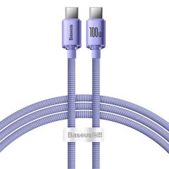 Baseus Crystal Shine Series Fast Charging Cable Type-C To Type-C 100W 1.2m - Purple