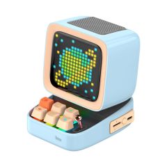Divoom Ditoo Plus Retro Pixel Art Game Bluetooth Speaker with LED App Control - Blue